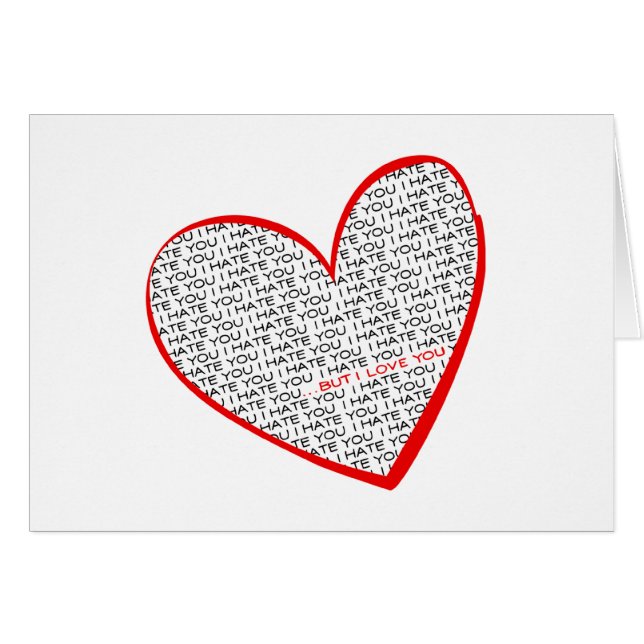 Cartão Te odio pero... (Frente Horizontal)