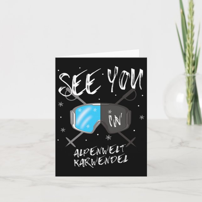 Cartão Te Vejo Em Alpenwelt Karwendel Ski De Férias De Ca (Frente)