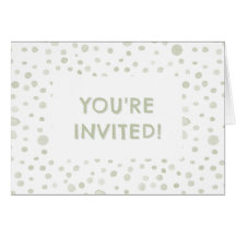 Tea Confetti Watercolor Dots Birthday Invite