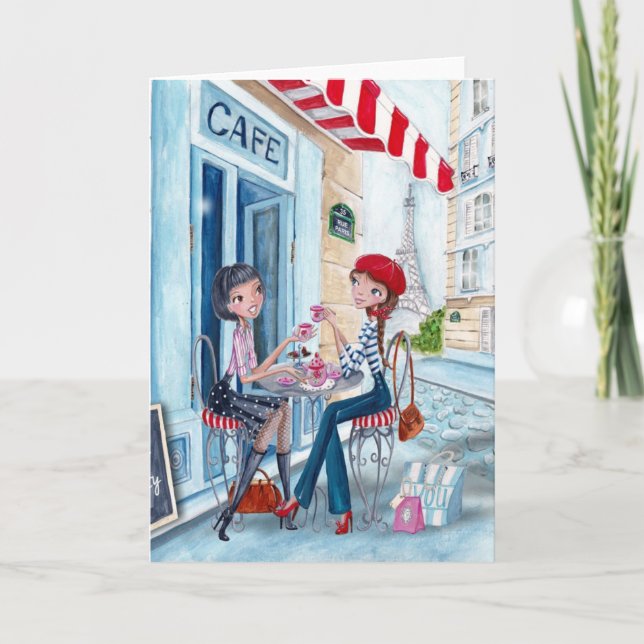 Cartão Tea in Paris - greeting cards (Frente)