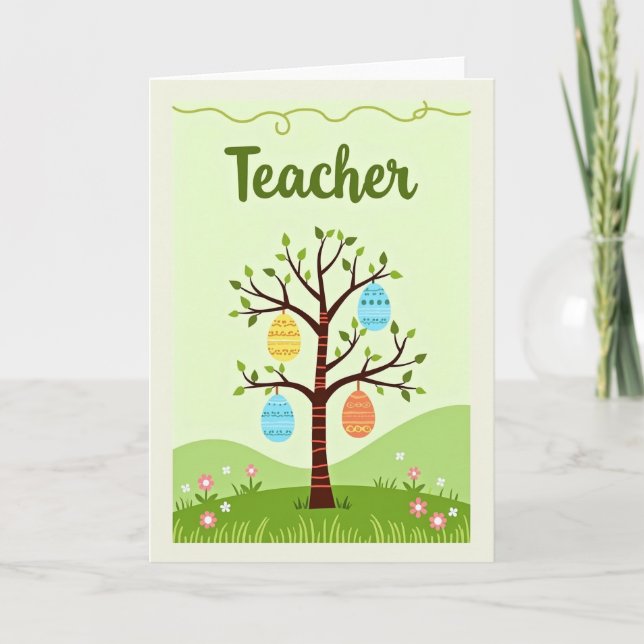Cartão Teacher Appreciation Tree Card (Frente)