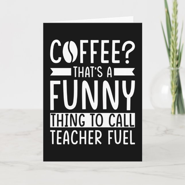 Cartão Teacher Coffee Gift (Frente)
