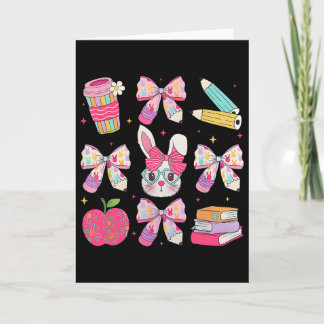 Cartão Teacher Easter Coquette Happy Easter Cute Bunny Te