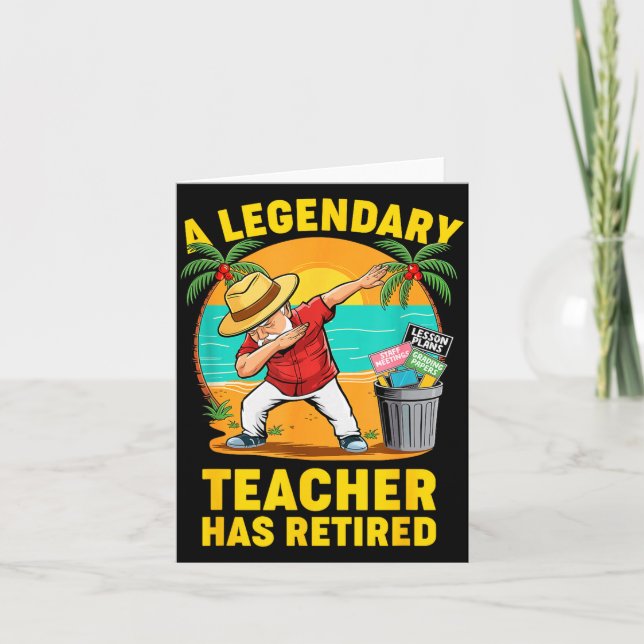 Cartão Teacher Legend Has Retired 2025 Happy Retirement P (Frente)