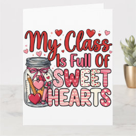 Cartão Teacher Sweet Heart Valentine's Greeting Card