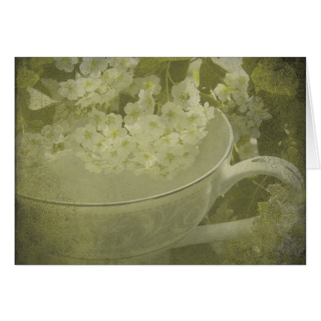 Cartão Teacup Ainda Life (Frente Horizontal)