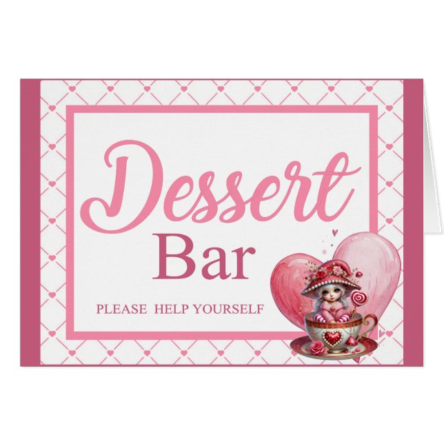 Cartão Teacup Cuties_ Dessert Bar (Frente horizontal)