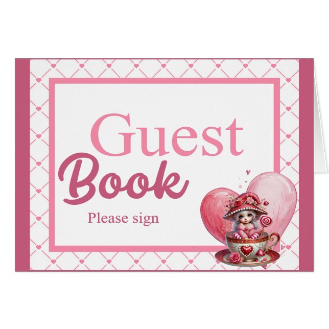 Cartão Teacup Cuties_ Guestbook Card (Frente horizontal)