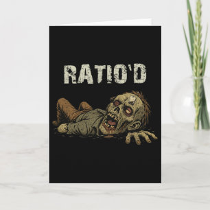 Cartão Teag Meme engraçado de zumbi Npc Ratio'd Gamer H