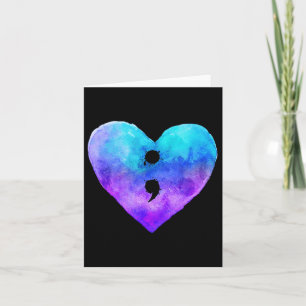 Cartão Teal & Purple Sem Sensibilização para a Preven