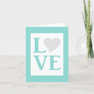 Cartão Teal Blue All You Need Is Love Wedding Party Note