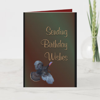Cartão Teal & Burgundy Turkey card-customize