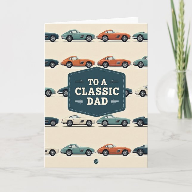 Cartão Teal Classic Dad Auto Card (Frente)