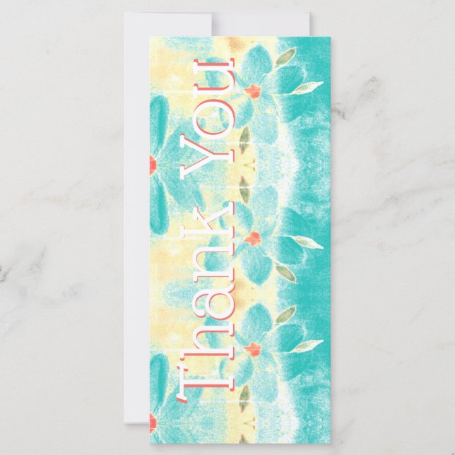 Cartão Teal De Modelo De Foto Para Casamento Obrig (Frente)