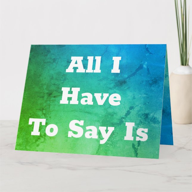 Cartão Teal e Verde Alto (Frente)