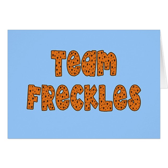 Cartão Team camisas dos Freckles T, Hoodies, botões (Frente Horizontal)