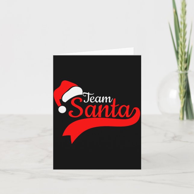 Cartão Team Santa Christmas Squad Family Matching Pajamas (Frente)