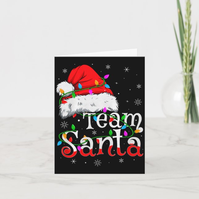 Cartão Team Santa Xmas Pajamas Matching Family Group Chri (Frente)