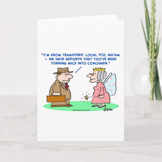 Cartão teamsters mice coachmen cinderella (Frente)