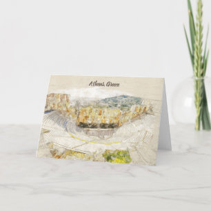 Cartão Teatro Antigo de Herodião Saudação da Grécia de At