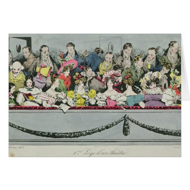 Cartão Teatro do d'un de Loge da premier (Frente Horizontal)