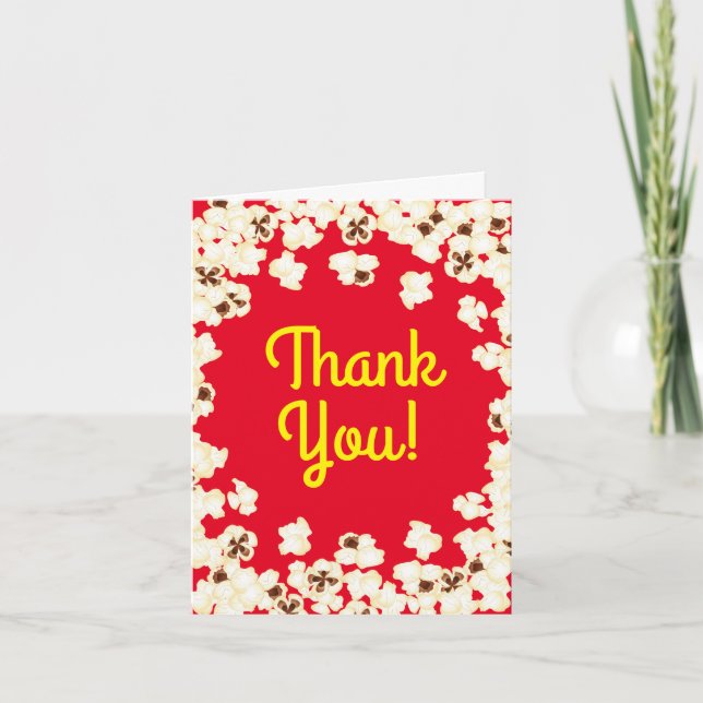 Cartão Teatro Popcorn Festa de aniversário (Frente)