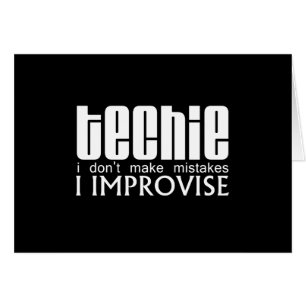 Cartão Techie improvisa