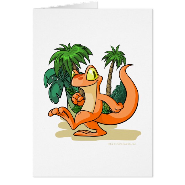 Cartão Techo alaranjado em uma procura da ilha do (Frente)