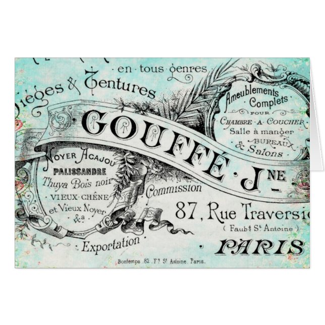 Cartão Tecido de Paris (Frente Horizontal)