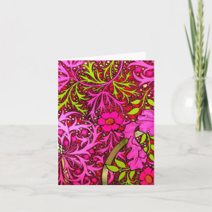 Cartão Tecido Notecard-Vintage/Moda-William Morris 30
