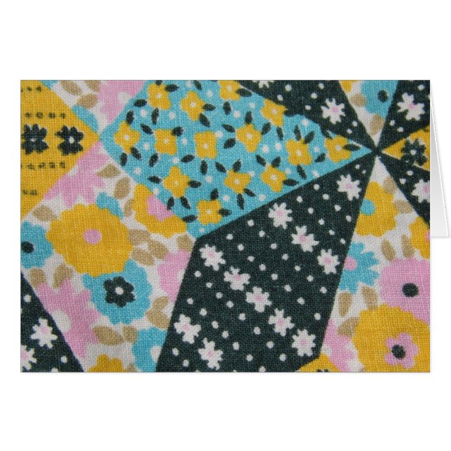 Cartão Tecido Vintage (Frente Horizontal)