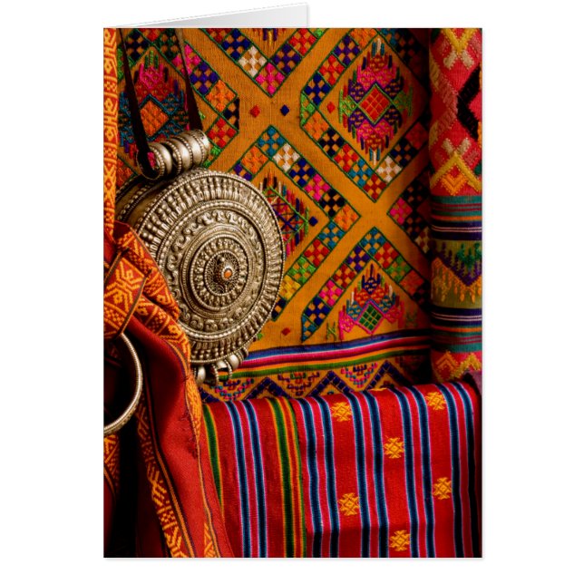 Cartão Tecidos, Butão (Frente)