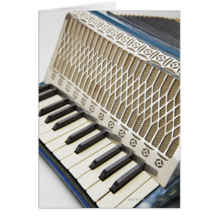 Cartão Teclado antigo do acordeão