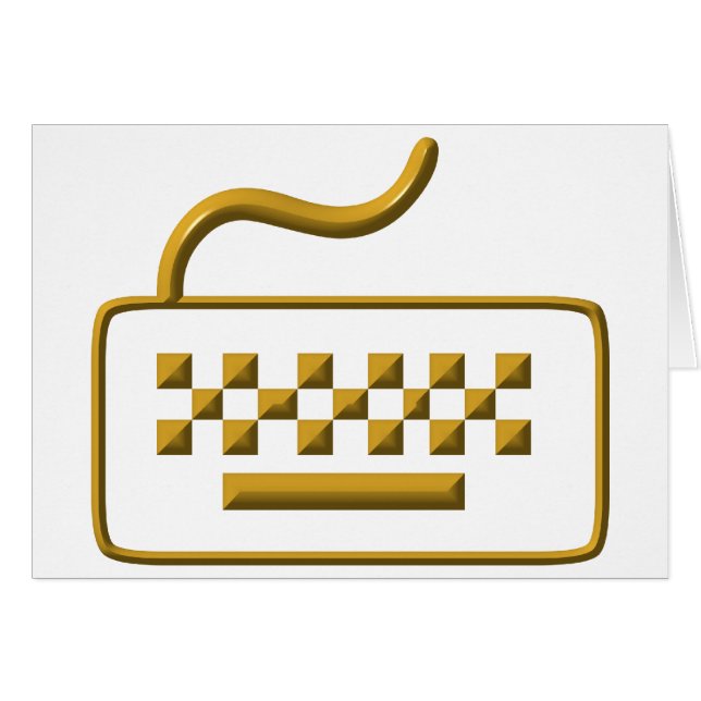 Cartão Teclado de computador (Frente Horizontal)