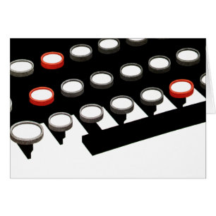 Cartão Teclado de máquina de escrever antiga estilo retrô