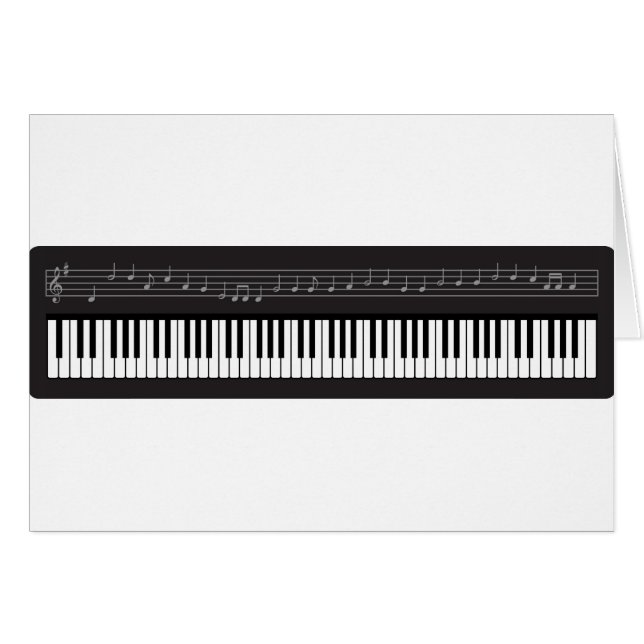 Cartão Teclado de piano (Frente Horizontal)