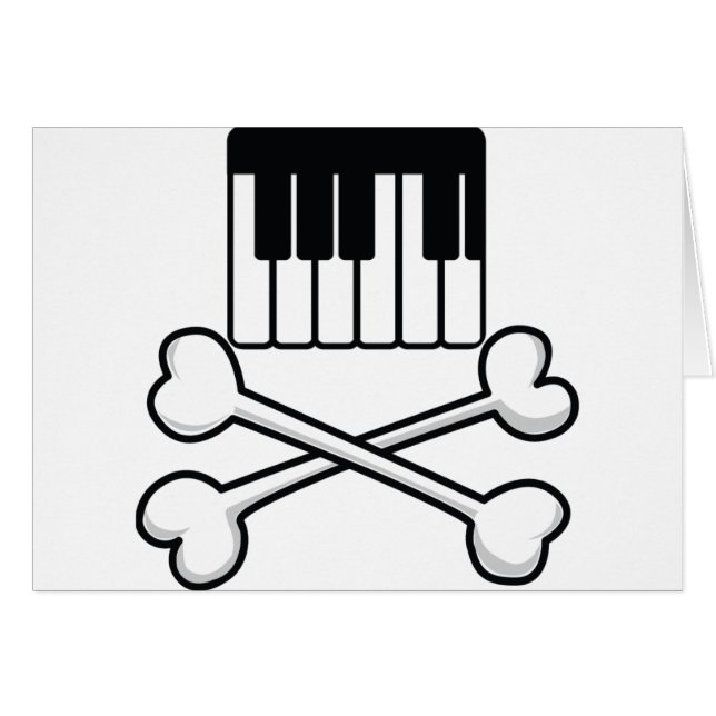 Cartão Teclado e Crossbones (Frente Horizontal)