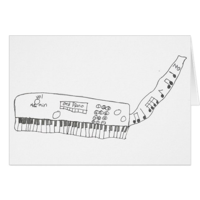 Cartão teclado & música (Frente Horizontal)