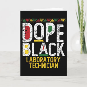 Cartão Técnico de Laboratório Negro de Drogas Segunda-fei