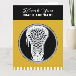 Cartão Técnico de Lacrosse Obrigado