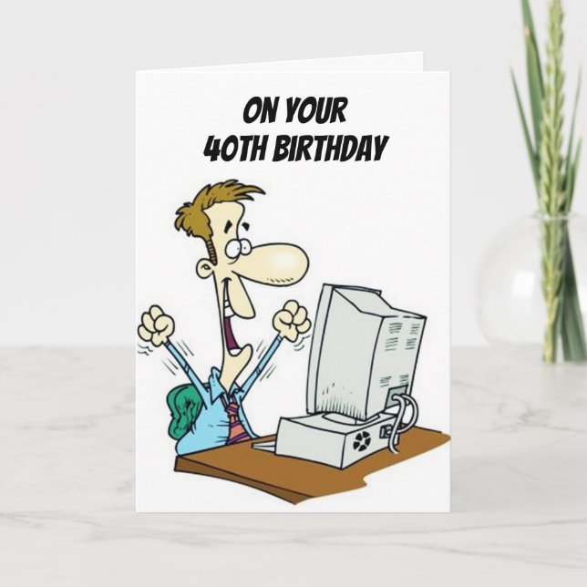 CARTÃO ****TECNOLOGIA DE PONTA**** PARABÉNS PELOS "40" AN (Frente)