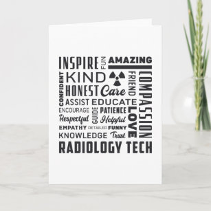 Cartão Tecnologia de tecnologia radiológica Rad Tech X-Ra