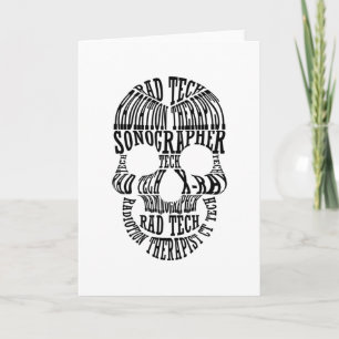 Cartão Tecnologia Rad Tech Skull Xray Radiology Tech