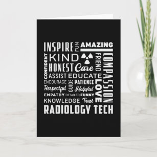 Cartão Tecnologia Tecnológica Radiológica Rad Tech X-Ray 