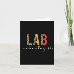 Cartão Tecnólogo de Laboratório Boho Leopardo Técnico de