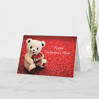 Cartão Teddy Bear Happy Valentine's Day Card