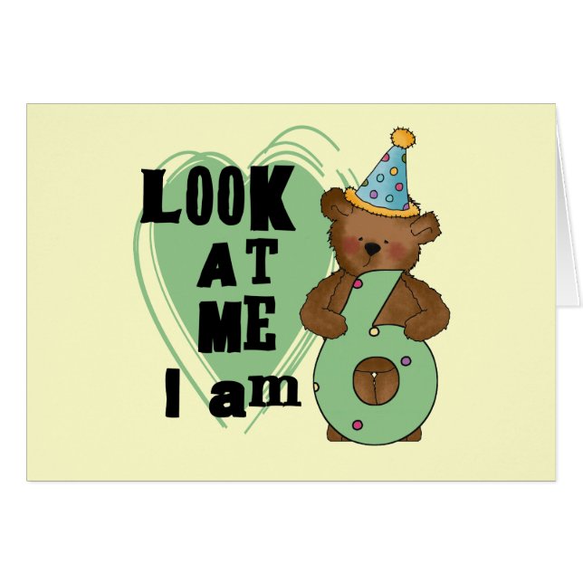 Cartão Teddy Bear, tenho 6 t-shirts e presentes (Frente Horizontal)