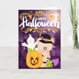Cartão Teddy Bear Warlock - Feliz Halloween