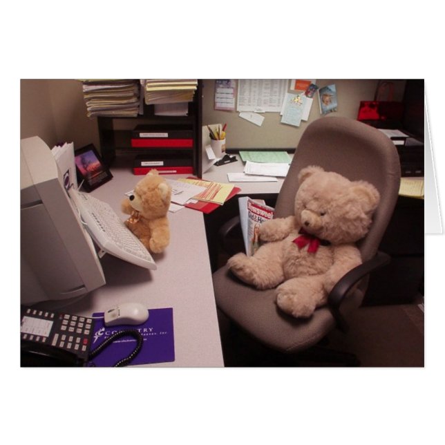 Cartão Teddy Bears (Frente Horizontal)