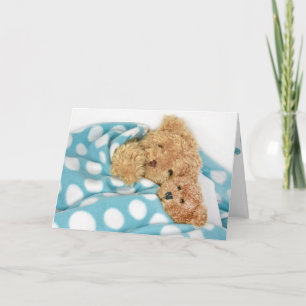 Cartão teddy bears in bed get well soon